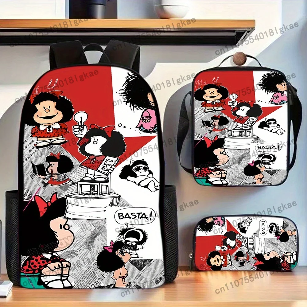 Pencil Case Large - MAFALDA Gençler İçin Üç Parçalı Sırt
