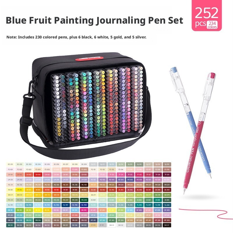 Whiteboard Marker Set - 252 Parça 234 Renk İnce Uçlu