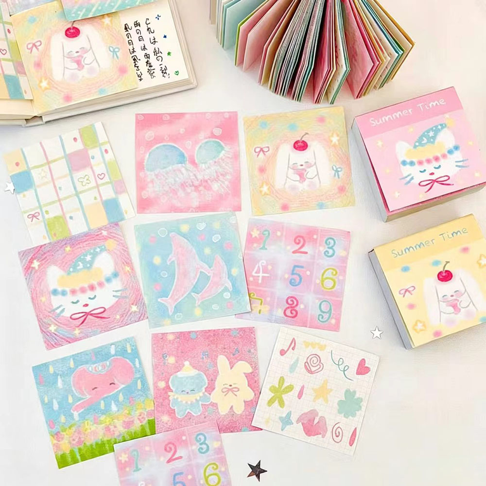 Graph Paper Pad - 120 Yaprak Yazlık Sevimli Mini Not