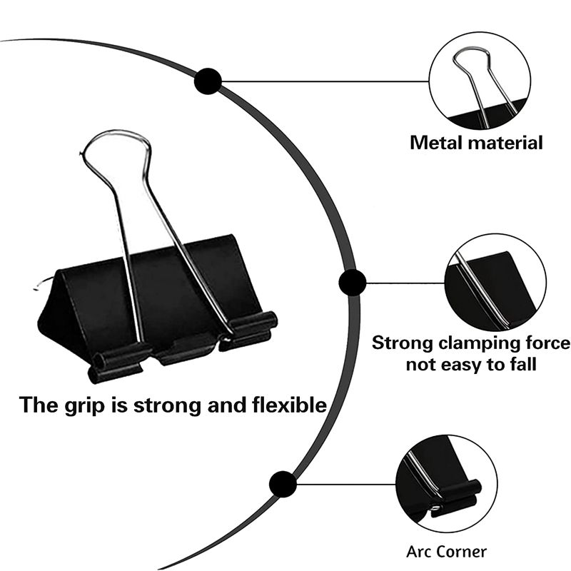 Binder Clip Assorted - 【2026 TOP Global】Kağıt Klipsleri 208'li Paket