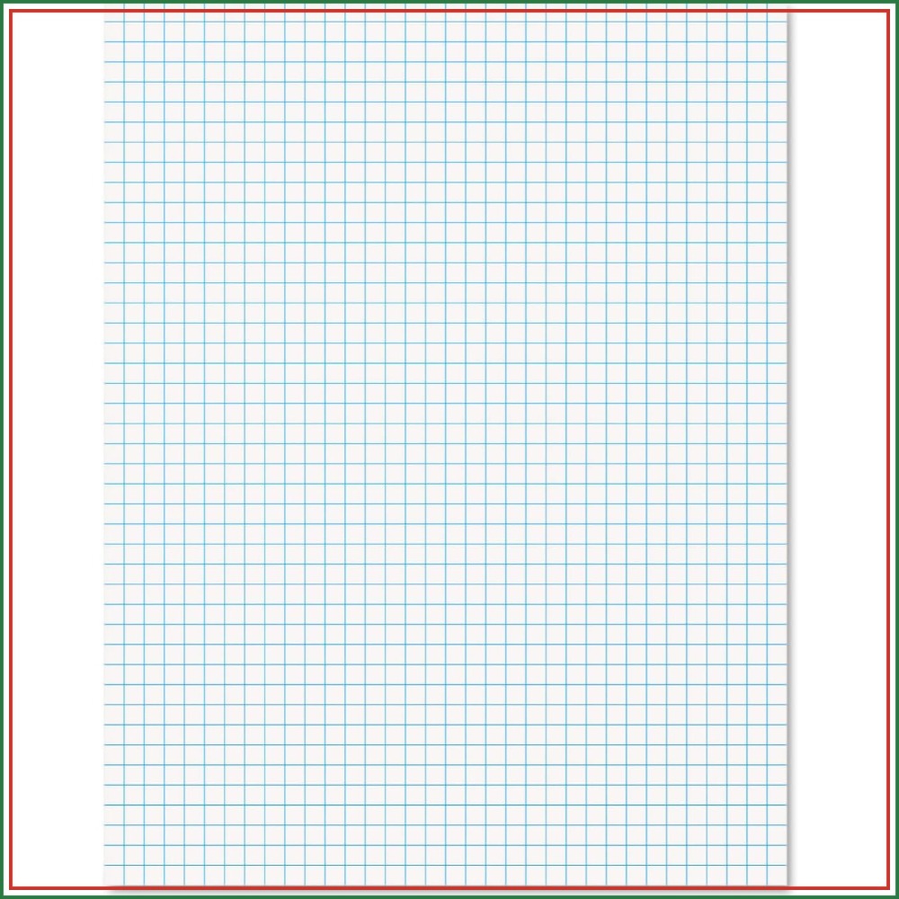 Graph Paper Pad - Dört Çatılı Kareli Kağıt Blok 8.5x11