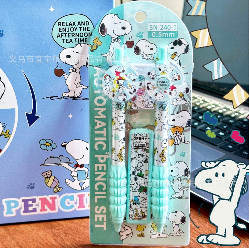 Yeni Snoopy kalem seti döner t - Mechanical Pencil Lead incelemesi ve fiyatı